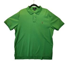 Polo Ralph Lauren Pima Soft Touch Green Polo Shirt Mens XXL Pony Logo